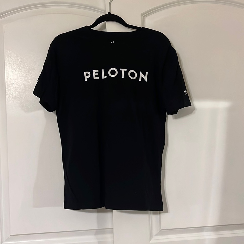 Peloton - 100 Century Black Cotton Tee - Size Medium